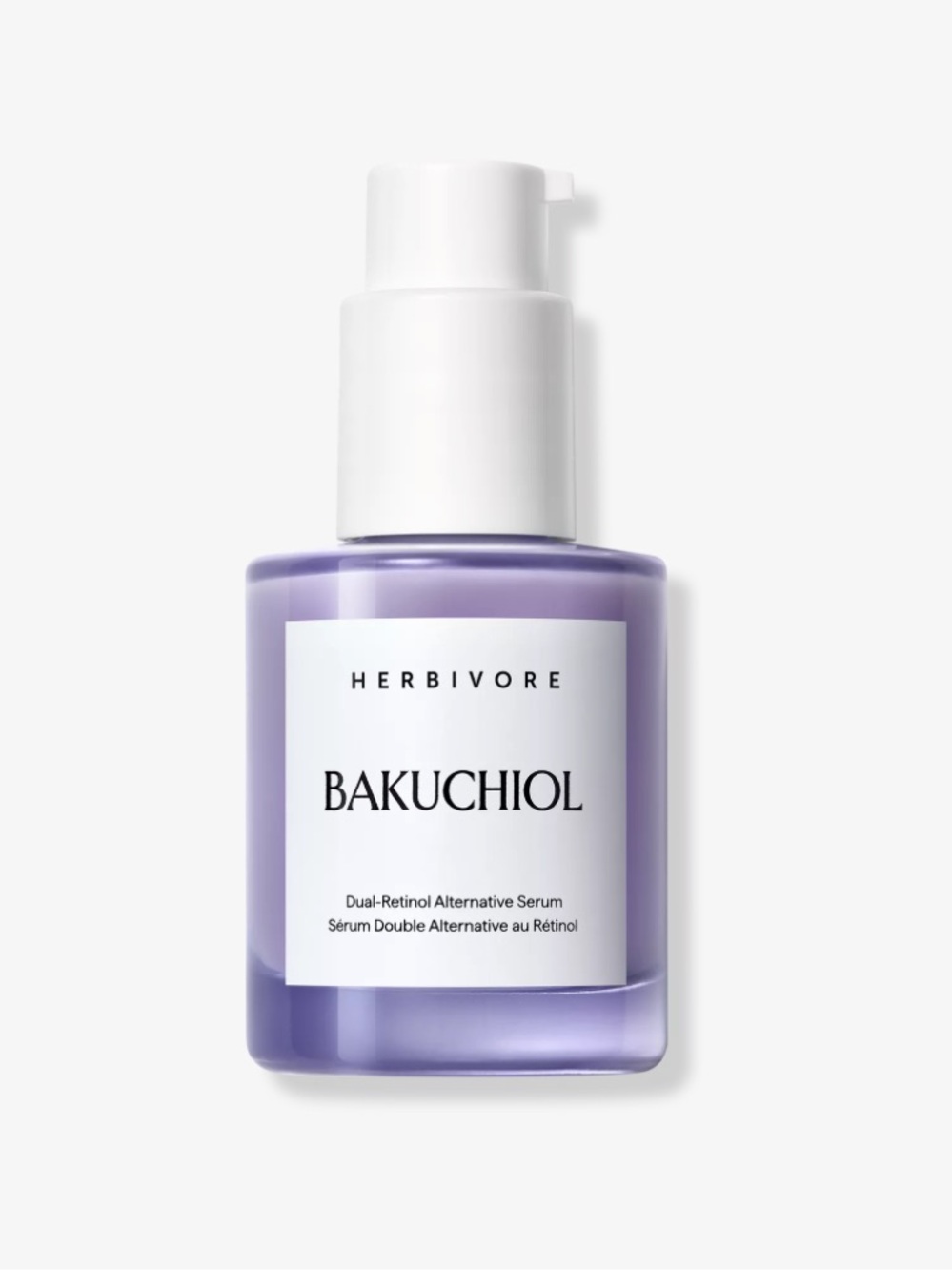 Herbivore Bakuchiol Serum — Purple & White Bottle